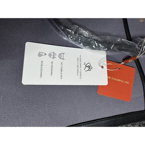 LOVEVOOK Laptop Tote Bag for Women 15.6" Office Work Bag Canvas/Haze Blue - Picture 13 of 13